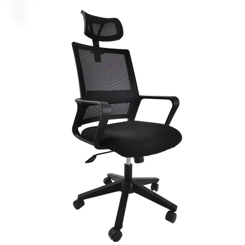 Modern Wheels Office Chair Microfiber Black Task Mid-Back Chair Clearhalo 'furn' 'furn_office_chair' 'Furniture' 'Office Chairs' 'Office Furniture' 'office_chair' 1200x1200_1ea203af-efb6-403f-9507-d39a7d29e3eb