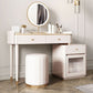 Glam Makeup Vanity Desk Slate Top Dressing Table With 3 Storage Drawers Clearhalo 'Bedroom Furniture' 'furn' 'furn_makeup_vanities' 'Furniture' 'Makeup Vanities' 'makeup_vanities' 1200x1200_1ea31da6-bb3d-420a-93bb-4e200be4f701