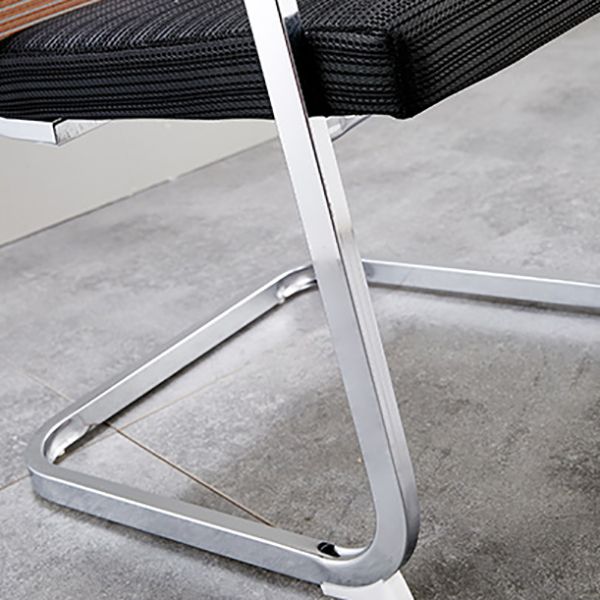 Silver Metal Modern Office Chair Mid and High Back Mesh and Leather Conference Chair Clearhalo 'furn' 'furn_office_chair' 'Furniture' 'Office Chairs' 'Office Furniture' 'office_chair' 1200x1200_1ea3ef76-fcf9-4e33-b6d6-6031eef02917