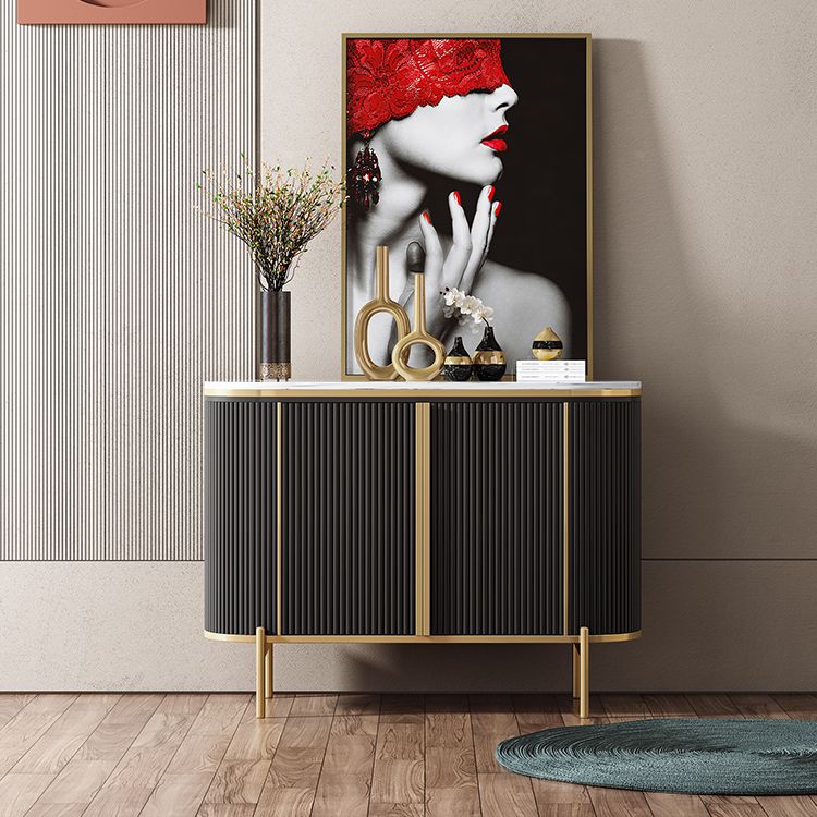 Glam Style Sideboard Stone Top Sideboard with Door for Living Room Clearhalo 'buffet_sideboard' 'Buffets & Sideboards' 'furn' 'furn_buffet_sideboard' 'Furniture' 'Kitchen & Dining Furniture' 1200x1200_1ea57be6-e802-4de0-b824-a789082a2adf