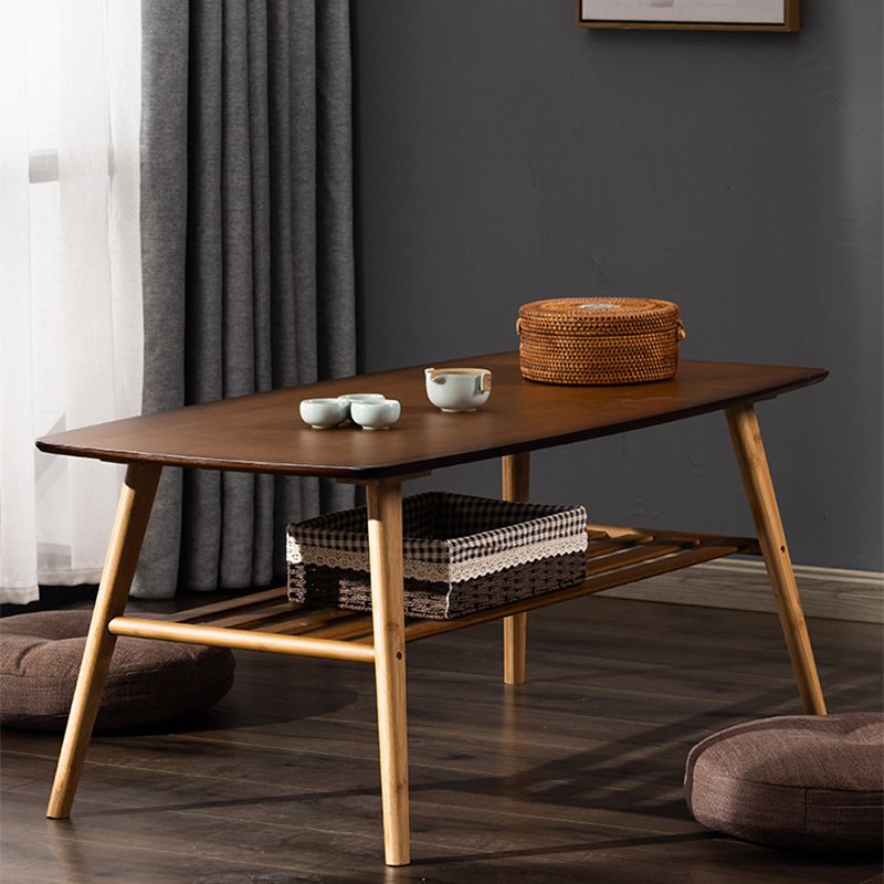 4 Beine 1 Couchtisch Moderner Couchtisch aus Holz mit Ablage