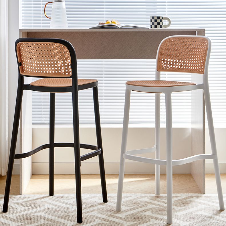 Plastic Matte Finish Bar Chairs for Home Modern Indoor Bar Stools Clearhalo 'Bar Furniture' 'Bar Stools' 'bar_stools' 'furn' 'furn_bar_stools' 'Furniture' 'Kitchen & Dining Furniture' 1200x1200_1ea69101-a974-4e4d-acb0-9722c76e17bc