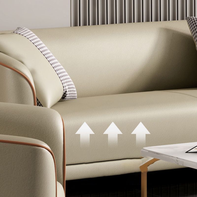 Divano in pelle finta contemporanea con sedile a cuscino singolo di divano in smoking da smoking da 3 posti