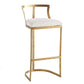 White Upholstered Bar Stools Backrest Counter Stool with Metal Base Clearhalo 'Bar Furniture' 'Bar Stools' 'bar_stools' 'furn' 'furn_bar_stools' 'Furniture' 'Kitchen & Dining Furniture' 1200x1200_1eaa1ede-34d5-4ea6-bfba-16fdaeeff609