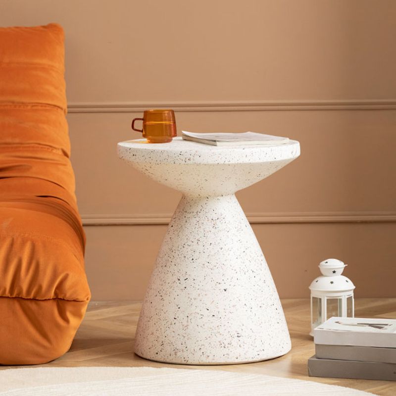 White Sofa Side Accent Table Round and Cone Shape Corner Table Clearhalo 'Coffee & Accent Tables' 'End & Side Tables' 'end_side_tables' 'furn' 'furn_end_side_tables' 'Furniture' 'Living Room Furniture' 1200x1200_1eaa7460-4807-4919-9aba-f69f88c3a131