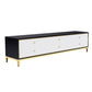 Glass Media Console Glam Media Console TV Stand with Drawers Clearhalo 'furn' 'furn_tv_stands_entertainment_centers' 'Furniture' 'Living Room Furniture' 'TV Stands & Entertainment Centers' 'TV Stands & Media Storage Furniture' 'tv_stands_entertainment_centers' 1200x1200_1eaa8a7f-74b7-44a1-bd6f-b8f77beee747