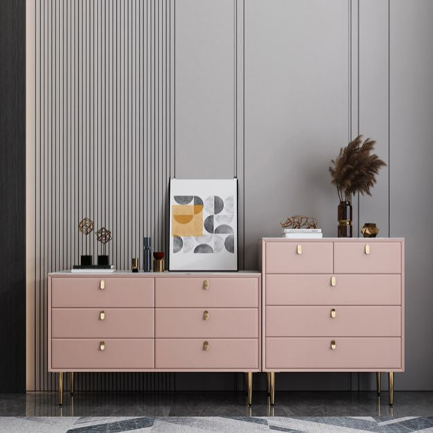 Commode de rangement en pierre Glam classique de 15,6 pouces de largeur avec 5/6/7/9 tiroirs