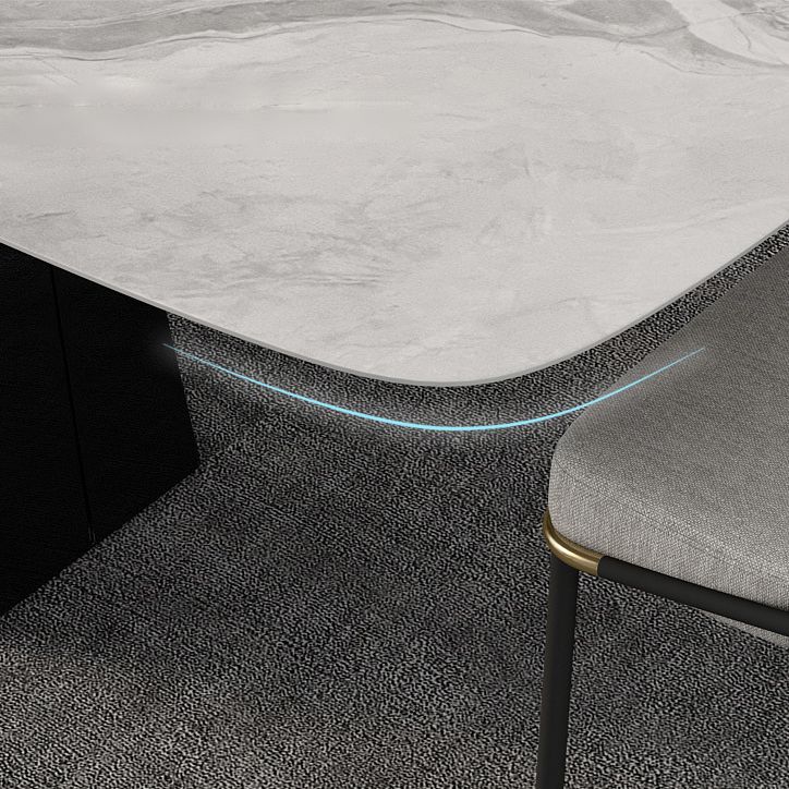 Modern Sintered Stone Dining Table Set 1/5/6/7 Pieces Dining Set for Home Use Clearhalo 'Dining Room Sets' 'Dining Tables & Seating' 'dining_room_set' 'furn' 'furn_dining_room_set' 'Furniture' 'furniture_dining_room_set' 'Kitchen & Dining Furniture' 1200x1200_1eaedec0-9d47-49f4-8ed3-599c84d5350c