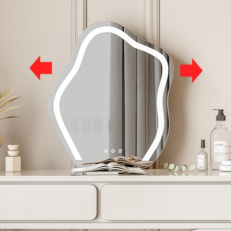 Trucco bianco da 15,74 "tavolo da banco di vanità per trucco vanità largo con 5/8 cassetti