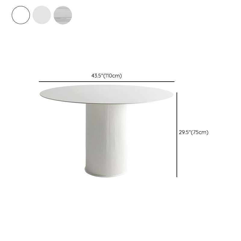 Modern Round Dining Table for 2 Persons Wooden Pedestal Base Clearhalo 'Dining Tables & Seating' 'Dining Tables' 'dining_table' 'furn' 'furn_dining_table' 'Furniture' 'Kitchen & Dining Furniture' 1200x1200_1eb13ae5-6bd5-44fa-bf21-a2bf4b5ad9a7