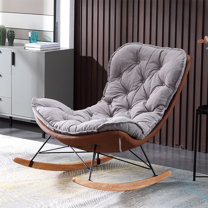 Wohnzimmer Luxus Freizeitstuhl Holz Rahmen Basis entspannende faule Schaukelstühle