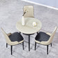 Glass Dining Room Table for 2 Person Round Tabletop with Storage Clearhalo 'Dining Tables & Seating' 'Dining Tables' 'dining_table' 'furn' 'furn_dining_table' 'Furniture' 'Kitchen & Dining Furniture' 1200x1200_1eb1b44a-33bc-4dac-badd-b7cb1cad0a5f