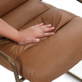 In pelle glam in pelle parsons back metal bash home usa sedia braccio salariale