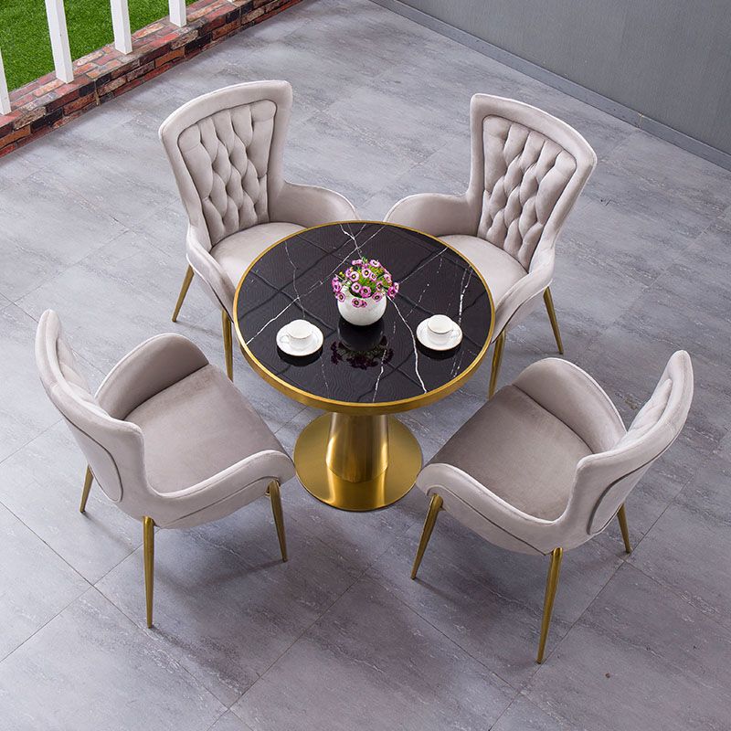 Nordic Style Metal Dining Chairs Upholstered Side Chairs for Restaurant Use Clearhalo 'Dining Chairs' 'Dining Tables & Seating' 'dining_chair' 'furn' 'furn_dining_chair' 'Furniture' 'Kitchen & Dining Furniture' 1200x1200_1eb23274-6d93-4b16-adac-95c0be3f3a5c