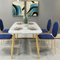 Rectangle Golden Base Dining Table Glam Faux Marble Table for Dining Room Clearhalo 'Dining Tables & Seating' 'Dining Tables' 'dining_table' 'furn' 'furn_dining_table' 'Furniture' 'Kitchen & Dining Furniture' 1200x1200_1eb348c1-0b28-4864-b792-7566c8677a29