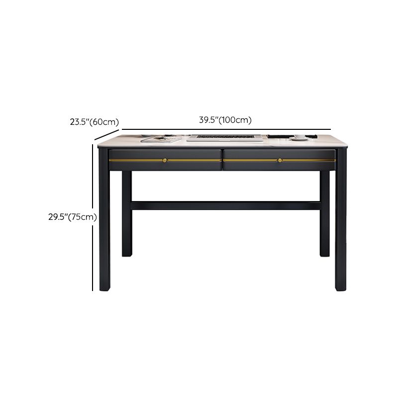 Contemporary Office Desk Antique Finish Solid Wood Computer Desk Clearhalo 'furn' 'furn_office_desk' 'Furniture' 'Office Desks' 'Office Furniture' 'office_desk' 1200x1200_1eb45c18-564f-498d-a32b-886b9896ef2b