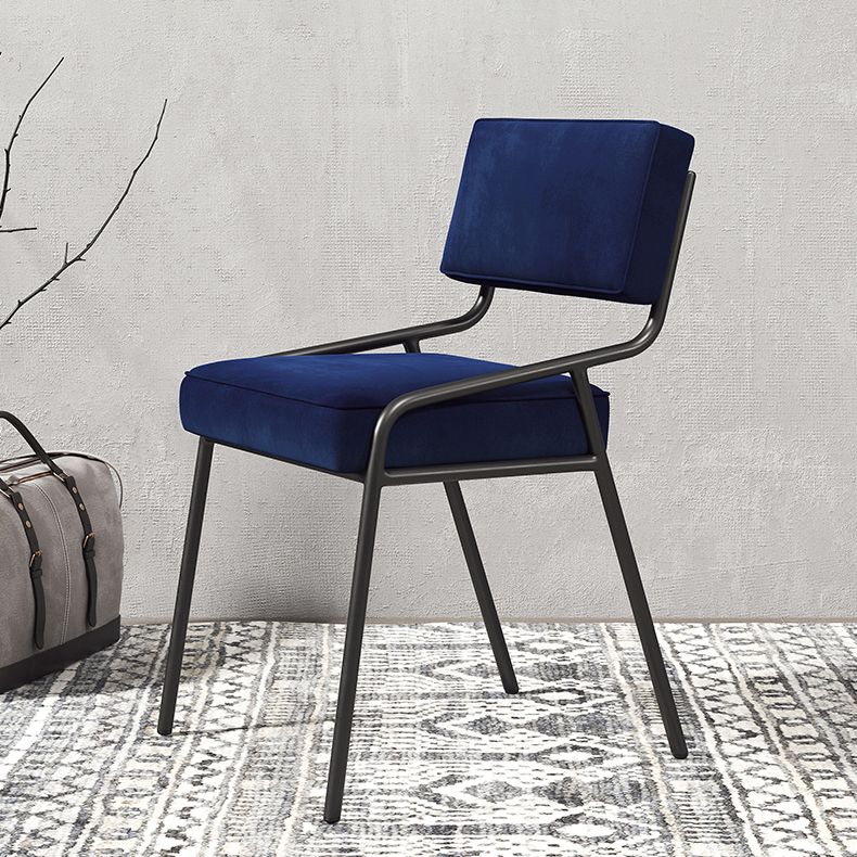 Industrial Home Side Chair Open Back Metal Upholstered Dining Room Chair Clearhalo ' kitchen&dining_furn' 'Dining Chairs' 'Dining Tables & Seating' 'dining_chair' 'furn' 'furn_dining_chair' 'Furniture' 'furniture_dining_chair' 'Kitchen & Dining Furniture' 'kitchen' 1200x1200_1eb468eb-0e9d-45c9-9ebe-6a1d324e7b21