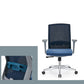 Silla de escritorio moderna con brazos fijos y ruedas Silla de oficina con respaldo medio