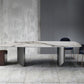Silver Base Dinner Room Kitchen Table Contemporary Dining Table