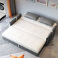 Faux leather Sleeper Sofa Gray 33.46" Wide Sofa Bed with Wheels