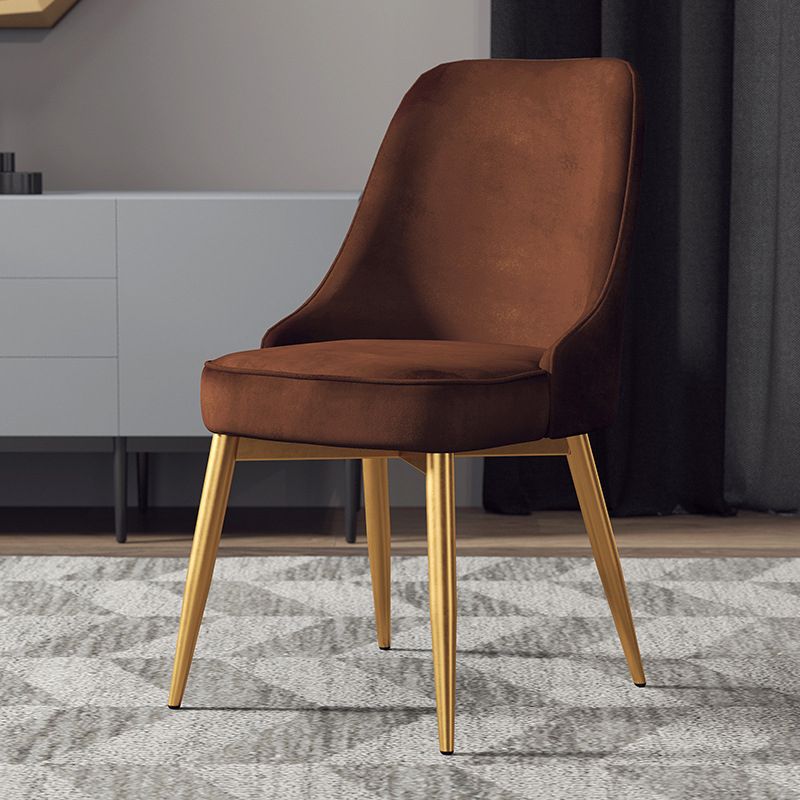 Nordic Style Upholstered Armless Dining Chairs Solid Back Chairs Clearhalo 'Dining Chairs' 'Dining Tables & Seating' 'dining_chair' 'furn' 'furn_dining_chair' 'Furniture' 'furniture_dining_chair' 'Kitchen & Dining Furniture' 1200x1200_1eb8de7a-23c1-4c35-9ce6-f44e08757b6c