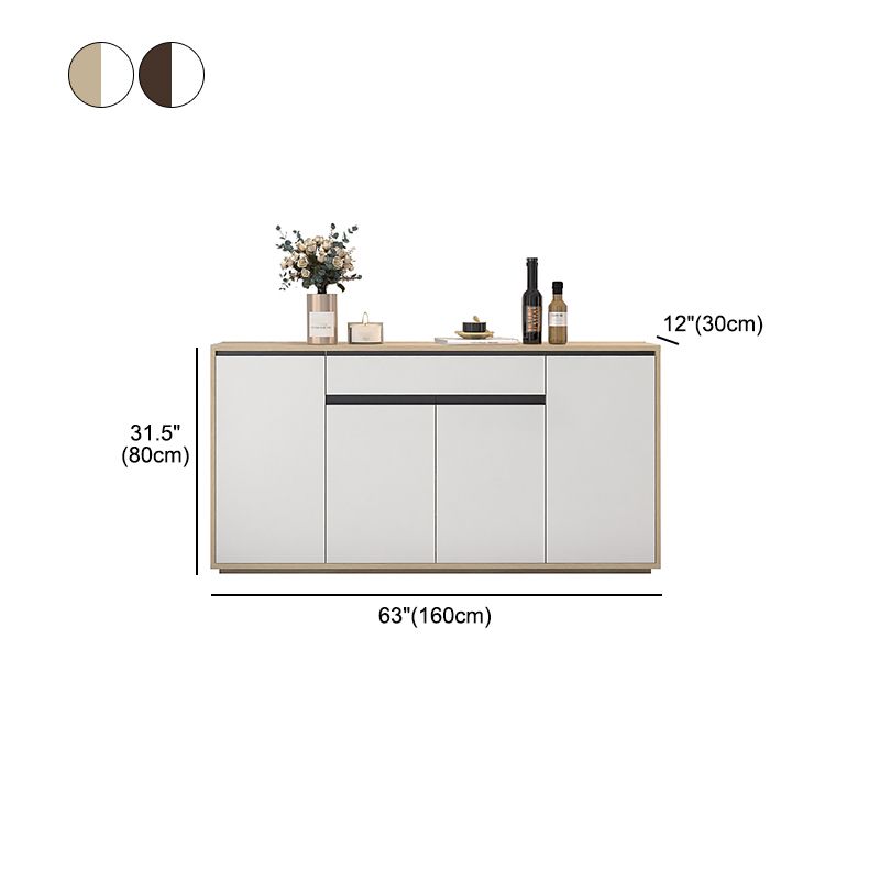 Artificial Wood Living Room Sideboard Cabinet Modern Credenza with Storages and Drawer Clearhalo 'buffet_sideboard' 'Buffets & Sideboards' 'furn' 'furn_buffet_sideboard' 'Furniture' 'furniture_buffet_sideboard' 'Kitchen & Dining Furniture' 1200x1200_1eba235c-d649-455e-b68b-b65d3ef58682