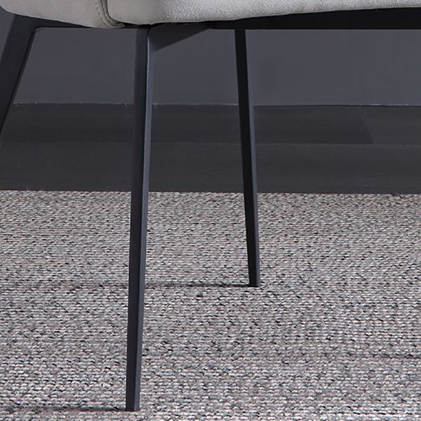 Minimalistische ontwerparm vaste achterkant stoelen gestoffeerde zijstoel