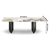 Metal Traditional Luxury Rectangle Table Sintered Stone Indoor Table for Dining Room Clearhalo ' dining_table' 'Dining Tables & Seating' 'Dining Tables' 'furn' 'furn_dining_table' 'Furniture' 'furniture_dining_table' 'Kitchen & Dining Furniture' 'kitchen&dining_furn' 'kitchen' 'kitchen_dining_table' 1200x1200_1ebae55b-6e1b-40e7-a504-aad902ac8253