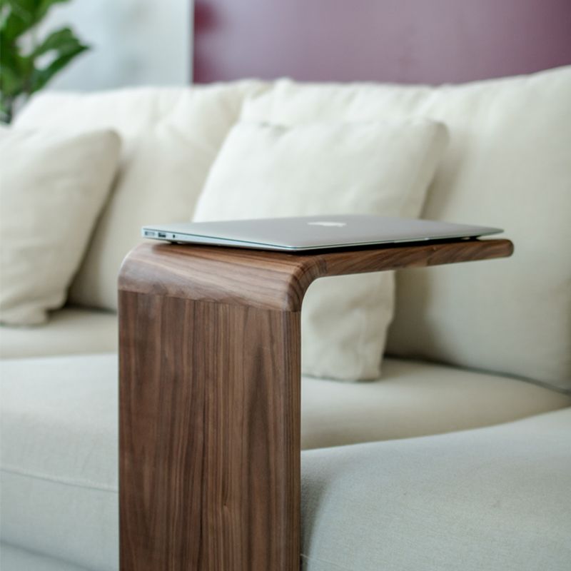 Solid Wood End Table Rectangular Corner Table for Living Room