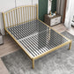 Metal Glam Slat Bed with Headboard Standard Bed with Metal Legs Clearhalo 'Bedroom Furniture' 'Beds' 'furn' 'furn_beds' 'Furniture' 1200x1200_1ebd2449-d353-4594-8f93-0e1610d95647