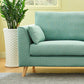 Contemporary Fabric Standard Sofa 2/3-seat Cushions Square Arm Sofa