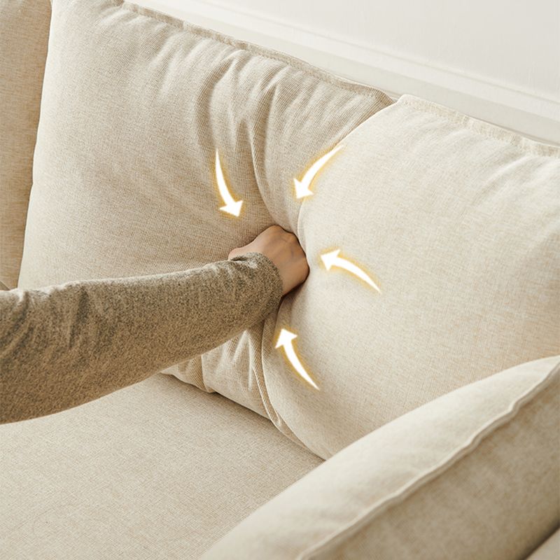 Modern Linen Tuxedo Arm Sofa with Bolster Pillows for Living Room, Apartment Clearhalo 'furn' 'furn_sofas' 'Furniture' 'furniture_sofas' 'kitchen' 'kitchen_sofas' 'Living Room Furniture' 'Sofa' 'sofas' 1200x1200_1ebdef8e-a1bb-46f4-a61a-a80481cd6737