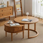 Table basse contemporaine Table basse ronde en bois massif
