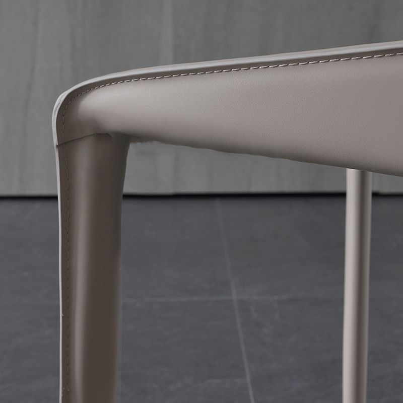 Stile designer Solido sedia da pranzo a casa sedia laterale in pelle finitura