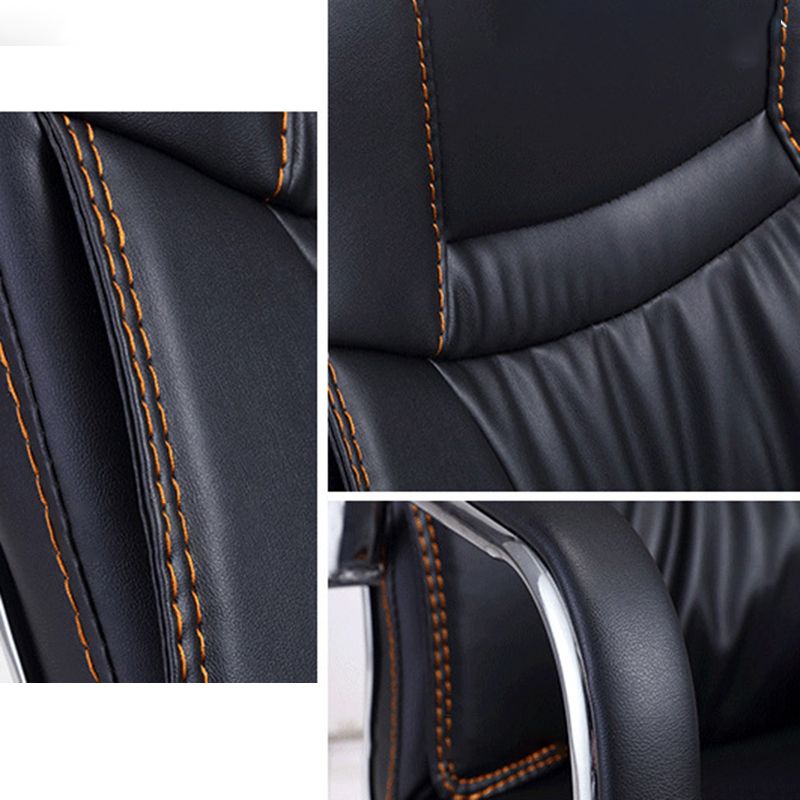 Faux Leather Task Chair Modern High Back Office Chair with Fixed Arms Clearhalo 'furn' 'furn_office_chair' 'Furniture' 'furniture_office_chair' 'Office Chairs' 'Office Furniture' 'office_chair' 1200x1200_1ec3ddb9-2a63-4cce-85bb-f3a7c26f6f23