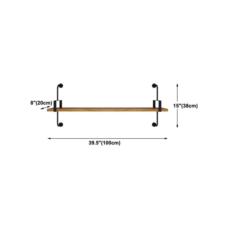 7.87 "W estantería de estilo industrial montado en la pared para la sala de estudio del hogar