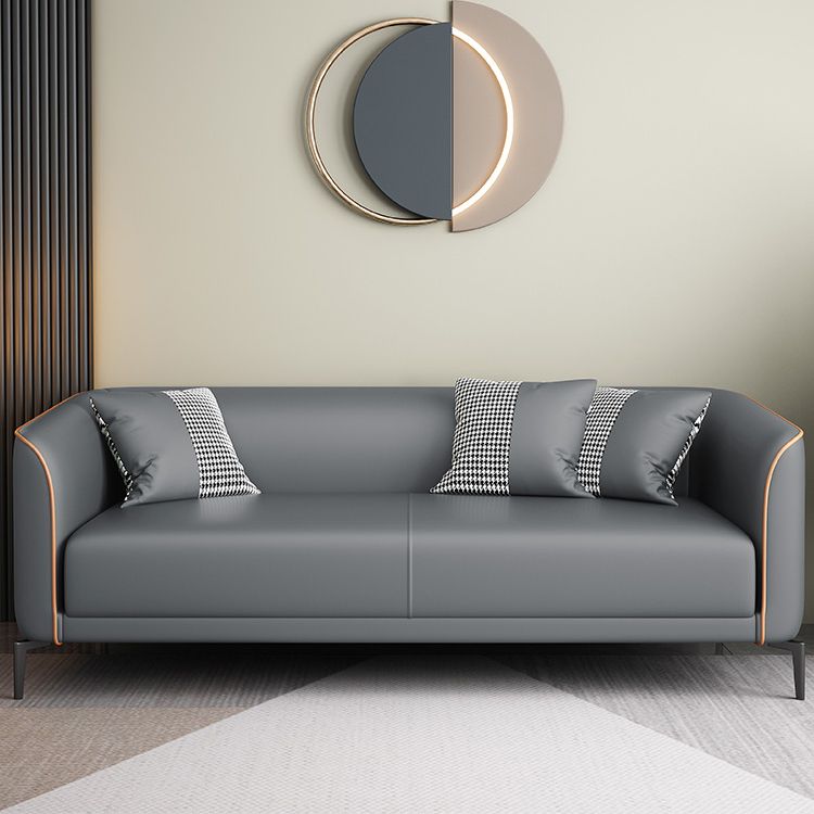 Tuxedo Arm Sofa 25.98" High Faux Leather Sofa Stain Resistant