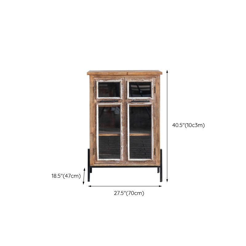Industrial Rectangle Solid Wood With Doors Cabinet Distressed Wood Accent Cabinet Clearhalo 'Cabinets & Chests' 'cabinets_chests' 'furn' 'furn_cabinets_chests' 'Furniture' 'Living Room Furniture' 1200x1200_1ec540e5-05f4-4184-9388-30995e20a598