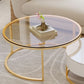 Glass Top Frame Coffee Table Round Nesting Coffee Table Set with Drawer Clearhalo 'Coffee & Accent Tables' 'Coffee Tables' 'coffee_tables' 'furn' 'furn_coffee_tables' 'Furniture' 'Living Room Furniture' 1200x1200_1ec5f213-9c42-4e20-8454-1c2d51aa44ba