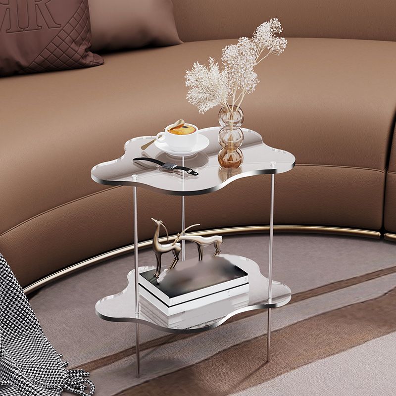 Tabla final en forma de nube acrílica Juego de 18.5 "Tabla de acento lateral de 2 niveles de alto