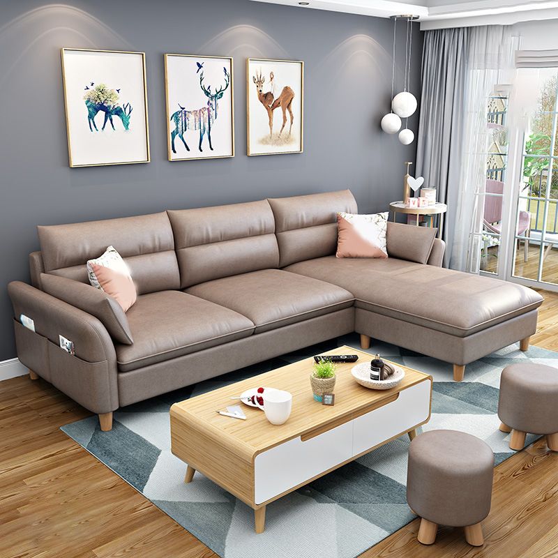 3-seater Sofa with Ottoman Included and Storage for Apartment Clearhalo 'furn' 'furn_sectionals' 'Furniture' 'Living Room Furniture' 'Sectionals' 1200x1200_1ec71f9e-1884-4352-b5b7-91e8ffa3aaff