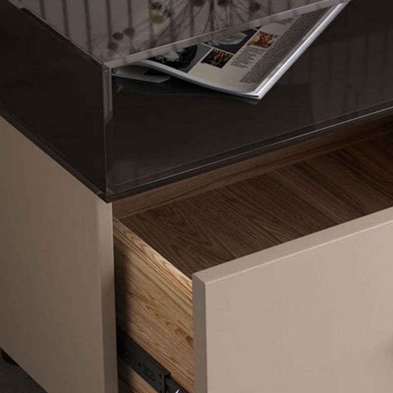 Montilla de noche acrílica contemporánea 21.65 pulgadas de altura Mesa de noche giratoria