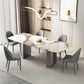Industrial Rectangle Dining Table Sintered Stone Table with Metal Legs for Kitchen Clearhalo 'Dining Tables & Seating' 'Dining Tables' 'dining_table' 'furn' 'furn_dining_table' 'Furniture' 'Kitchen & Dining Furniture' 1200x1200_1eca0242-606e-4ff3-8a05-55c6412b58df