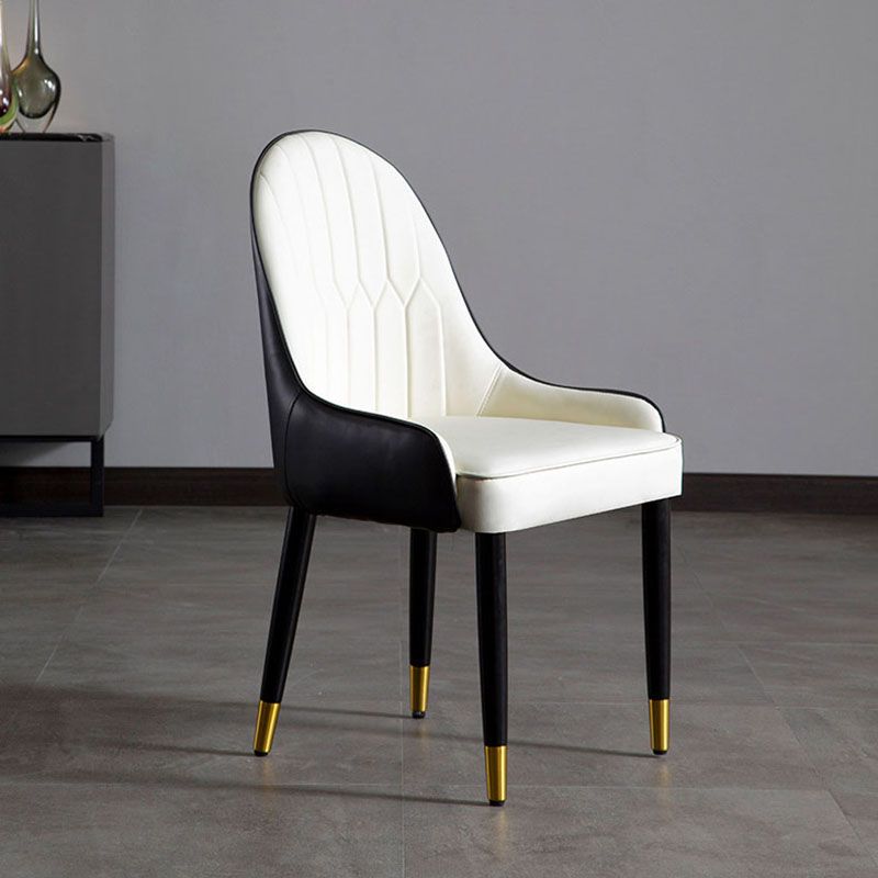 Scandinavian Upholstered Dining Chairs Arm Solid Back Dining Side Chair Clearhalo 'Dining Chairs' 'Dining Tables & Seating' 'dining_chair' 'furn' 'furn_dining_chair' 'Furniture' 'Kitchen & Dining Furniture' 1200x1200_1eca3c3a-6346-4c63-8c36-ae1543d29540