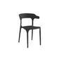 Modern Indoor-Outdoor Chair Open Back Plastic Dining Side Chair