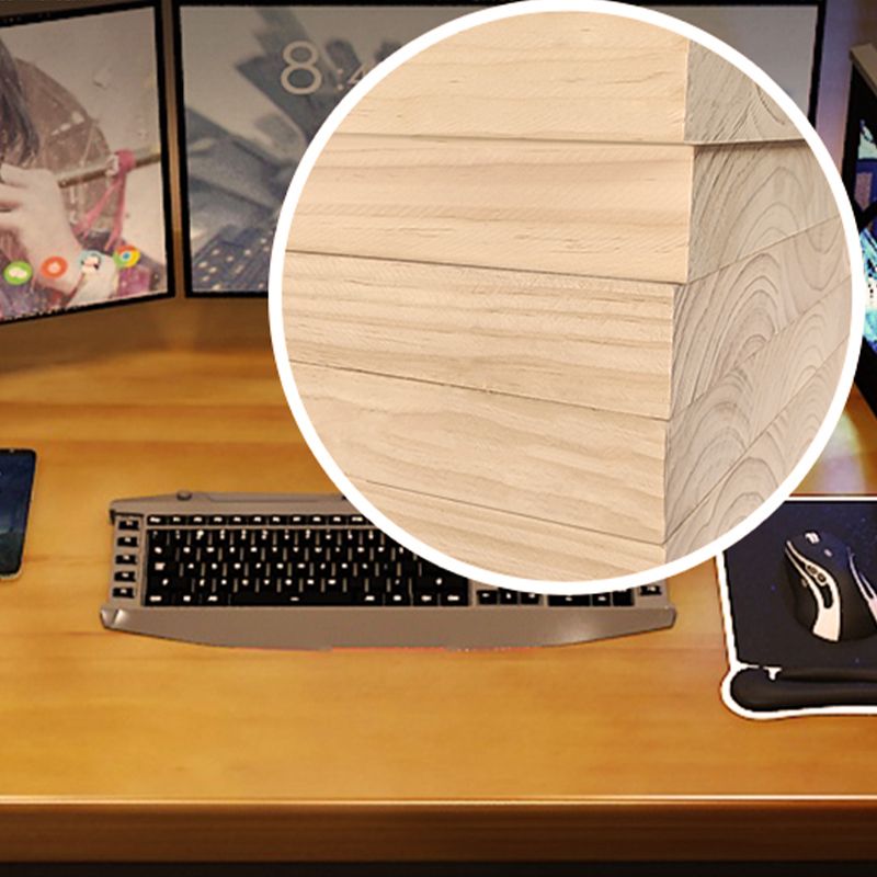 Bureau de jeu industriel Bureau d'écriture en bois massif avec des jambes en métal