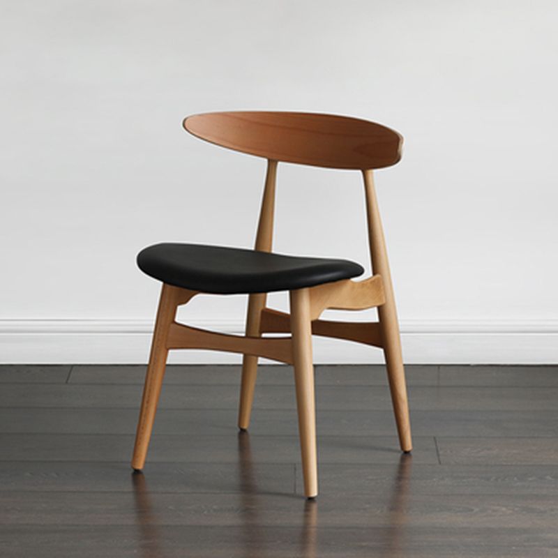 Contemporary Dining Chair Open Back Side Chair with 4 Wood Legs for Home Use Clearhalo ' kitchen&dining_furn' 'Dining Chairs' 'Dining Tables & Seating' 'dining_chair' 'furn' 'furn_dining_chair' 'Furniture' 'furniture_dining_chair' 'Kitchen & Dining Furniture' 'kitchen' 1200x1200_1ecc80d9-5738-4c7c-87db-3fc79f2eeeb1