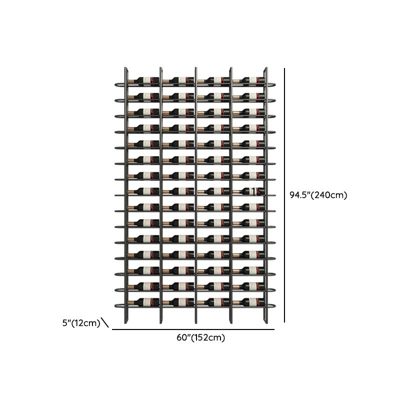 Bouteille à vin de sol moderne et rack de verre en métal rack de vin avec rangement de vin