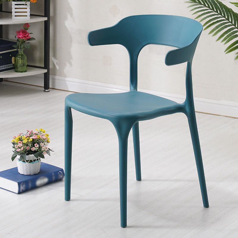 Contemporary Style Stackable Chair Open Back Kitchen Arm Chair with Plastic Legs Clearhalo 'Dining Chairs' 'Dining Tables & Seating' 'dining_chair' 'Furniture' 'furniture_dining_chair' 'Kitchen & Dining Furniture' 1200x1200_1ed1c46e-ecfd-416f-b37f-ce07274124ca