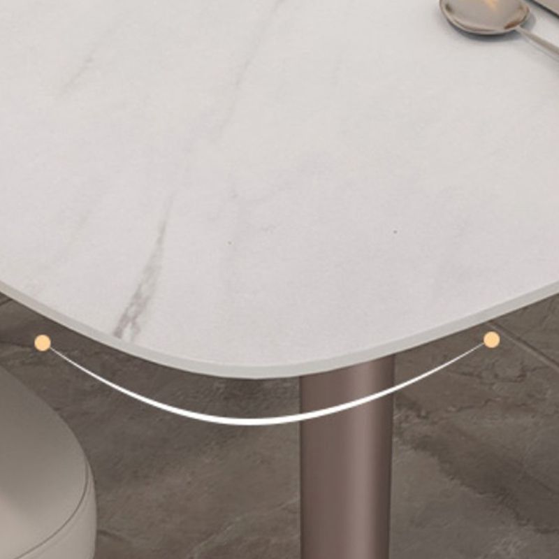 Mesa de comedor de rectángulo de lujo tradicional muebles de comedor de piedra